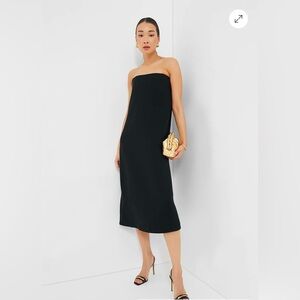 TUCKERNUCK Strapless Noir Crepe Marin Dress